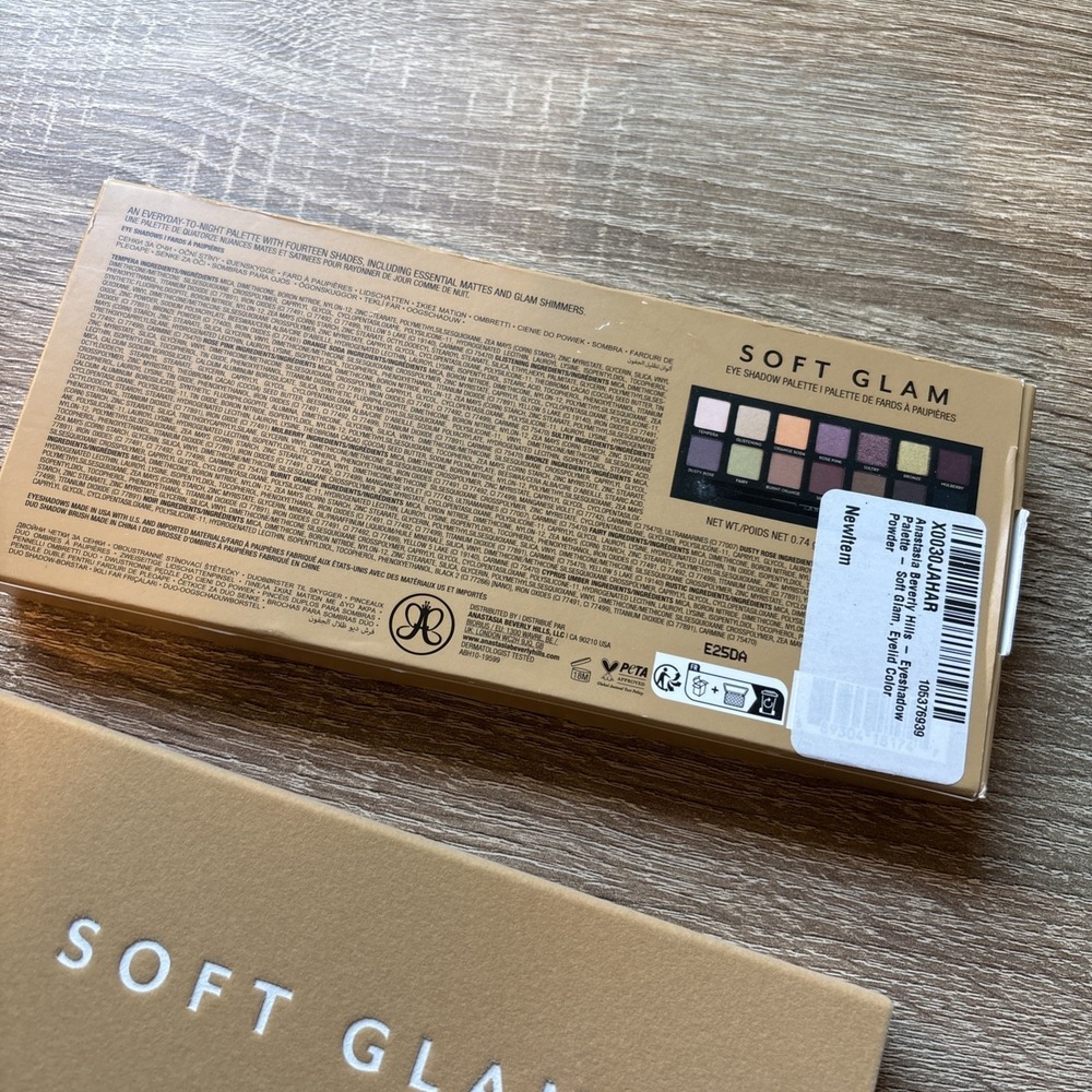 Anastasia Beverly Hills Eyeshadow Palette Soft Glam New With Brush Full Size - Picture 5 of 5